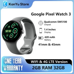 새로운 Google Pixel Watch 3 41mm&45mm WIFI/LTE 버전 Qualcomm SW5100 Wear OS 5.0 2GB RAM 32GB eMMC 플래시 Sma