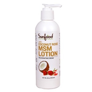 <b>썬푸드</b> <b>SunFood</b> 식이유황 로션 <b>MSM</b> 8oz 236.6ml 코코넛 로즈향
