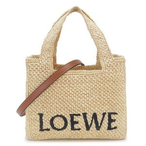 로에베 라피아 미니 폰트 토트백 799200 26SS Mini Font tote in raffia A685V46X01 2123 토트 153036771
