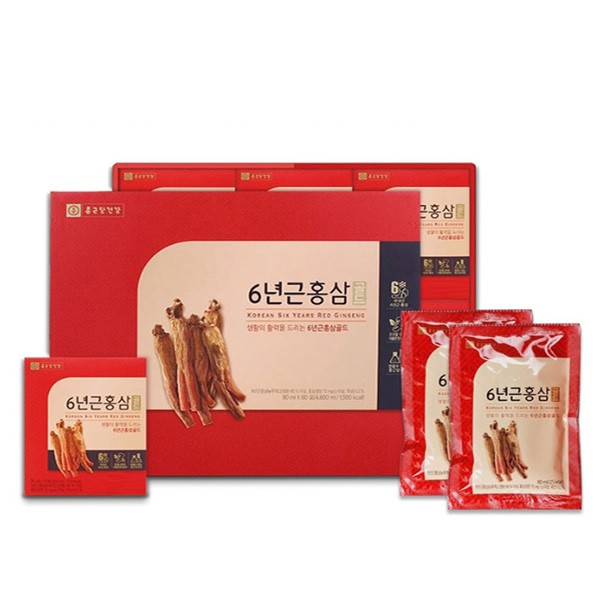 종근당 6년근 홍삼<b>골드 80ml</b> X 60포 / 당일배송 / 쇼핑백 증정  1개