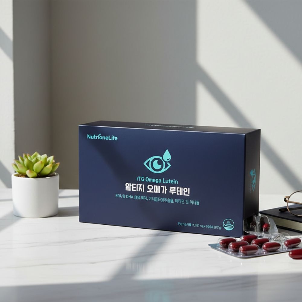 <b>뉴트리원라이프</b> 뉴트리원 <b>알티지 오메가</b>3 <b>루테인</b> 90캡 1박스
