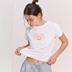 마가린핑거스 Pony Hotfix T-Shirt (White)