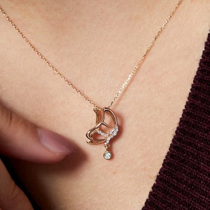 [엘렌쥬얼리] 14K 코멜리 콤비 나비 체인 금 목걸이