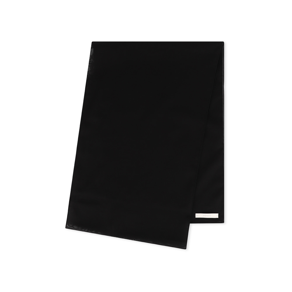[아모멘토] sheer cotton long scarf, black