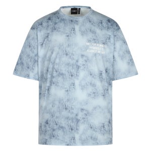 [하이드로겐] 남성 본즈런 그래픽 반팔 티셔츠 H11F2TR139_BL