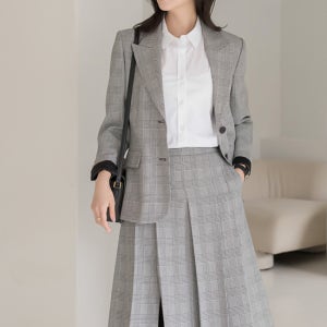 Lux J샌더 블랙 체크 자켓[JK333J95]