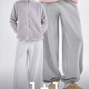 쭈리 바지 기모 연예인운동복 여성 조거팬츠 1+1