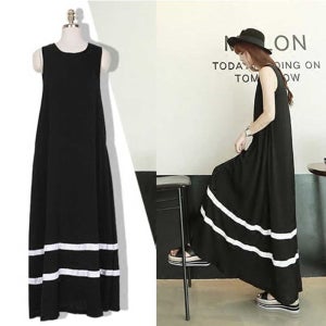 30대원피스 여성 롱원피스 휴양지 데일리 캐주얼룩 이지 웨어