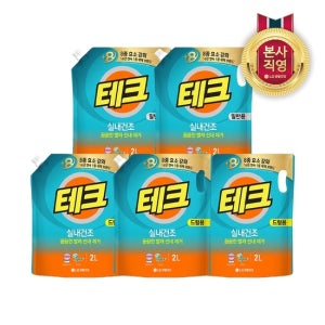 테크 실내건조 액체세제 리필 2L 일반/드럼x5개