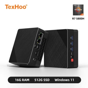 텍스후 미니 PC AMD R7 5800H R3 4300U 16G DDR4 512G SSD WiFi 6 블루투스 HDMI DP 듀얼 LAN 미니 데스크탑 컴퓨터