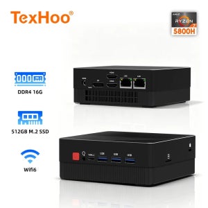 텍스후 미니 PC AMD R7 5800H 7730U 최대 16G DDR4 512G NVMe 듀얼 HDMI DP Wifi6 W데스크탑 게이밍 컴퓨터 듀얼 네트워크 포트