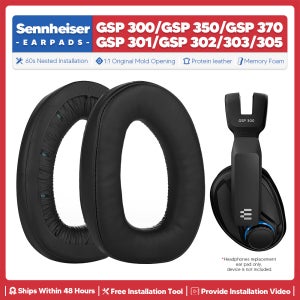 EPOS Sennheiser GSP 300 350 370 301 302 303 305 헤드폰 액세서리 이어 쿠션 메모리 폼 커버 용 교체 용 이어 패드