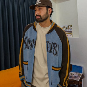 (XL-6XL)바스티크 니트집업[CUST 빅사이즈 숄카라 나그랑 이중지퍼 뒷면프린팅]