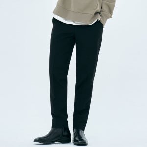 [라츠] T101 울 테이퍼드 크롭 슬랙스 반타 블랙