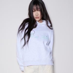 [디스이즈파인] THIS IS FINE Standard Signature Hoodie - Gray + TIF Blue