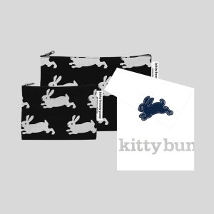 [키티버니포니] [선물포장] 해피 버니 파우치 스몰 & 미디움 세트