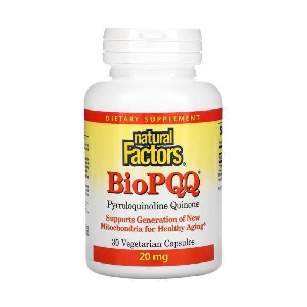 네추럴팩터스 <b>BioPQQ 20mg</b> 30캡슐 피롤로퀴놀린퀴논 미토콘드리아 생성 합성 항노화