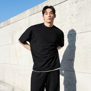컴포트 파이핑 맨즈 오버핏 숏슬리브 남자 반팔