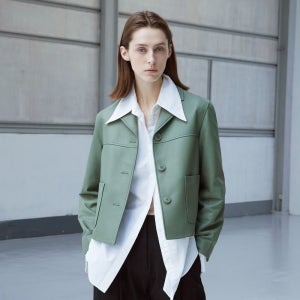 베르데마르 Dupont Lambskin Three Button JK_Olive Khaki