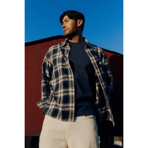 [시리즈][SERIES]인디고 빈티지 체크 릴렉스핏 셔츠(SASFM25431INX)