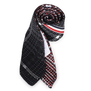 톰브라운 디몬트 톰브라운 남성 플레이드 체크 자카드 실크 넥타이(블랙) MNL078K Y4003 001