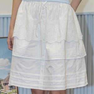 DD_Romantic cotton tier skirt_WHITE