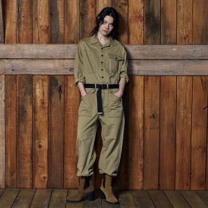 [맥우드건] 파번 5810 피그먼트 오버핏 베이지 점프수트