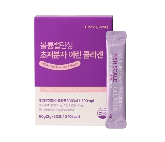 이즈랜드 볼륨밸런싱 초저분자 어린 콜라겐 2g x 30포, 4개