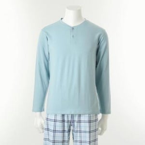 비너스(정상) 면 스판  솔리드  남성 상의 남자 실내복 상의_C VEVA101M_BU_C