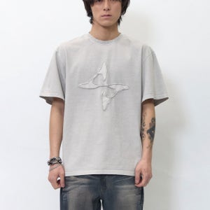 [비엘알] Low-Cut Patch Logo T-Shirt Grey BLR2E08TS02-GY
