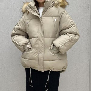 다잇템 여자 클래식 벌룬 폭스퍼 FW 후디 외투 패딩 (11620487A)