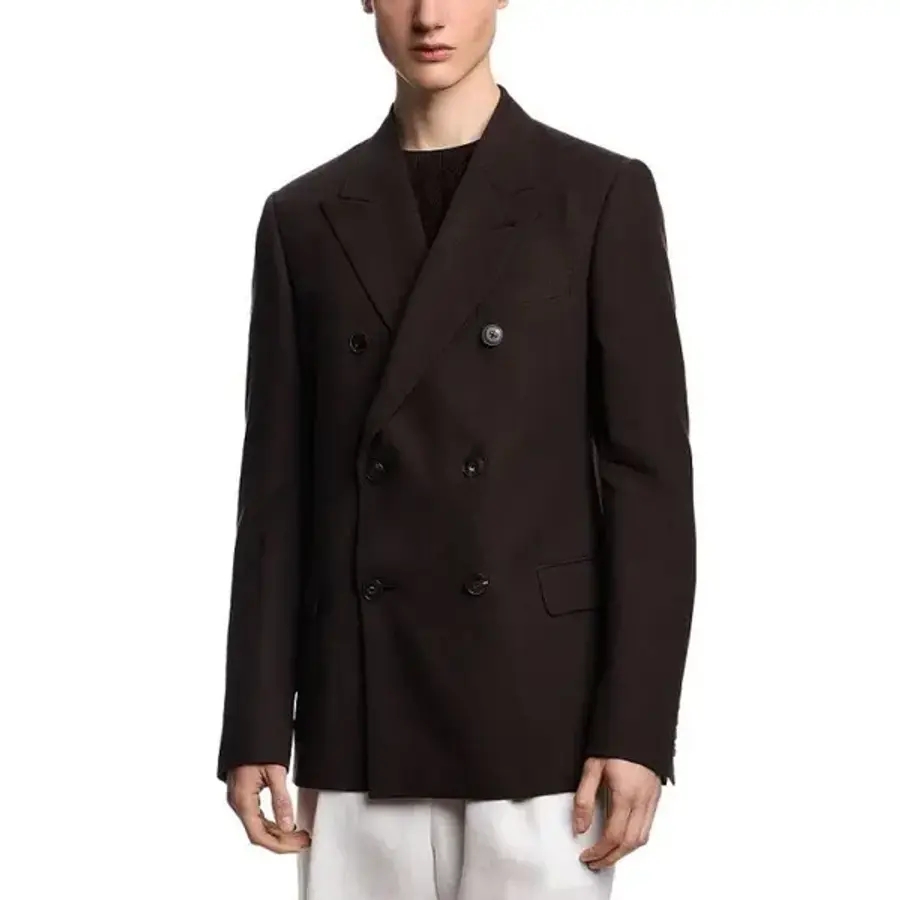 엠프리오 아르마니 남성 블레이저 자켓 린넨 더블 Peak Lapel 356778 콤비 상의