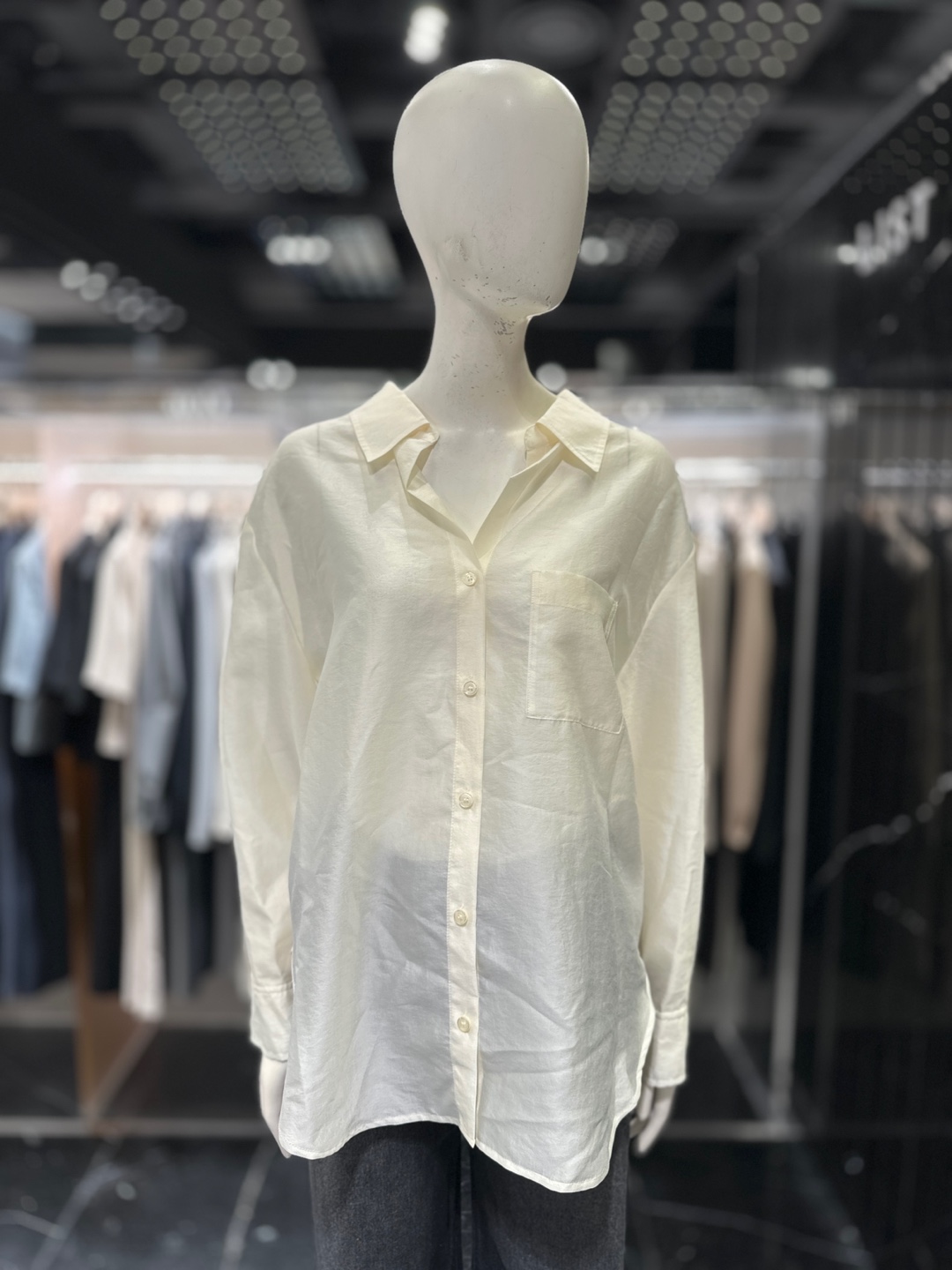 리스트 시스루 오픈 카라 셔츠 TWWSTP72050