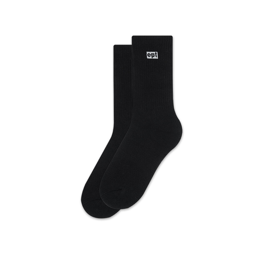 [이피티] CLASSIC BOX LOGO SOCKS (BLACK)