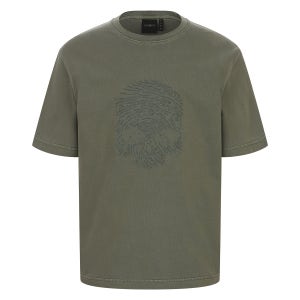 [하이드로겐] 남성 피그먼트 그래픽 티셔츠 H11F2TR218_KH