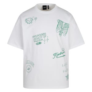 [하이드로겐] 유니 레트로 그래피티 반팔 티셔츠 H31F2TR229_WH