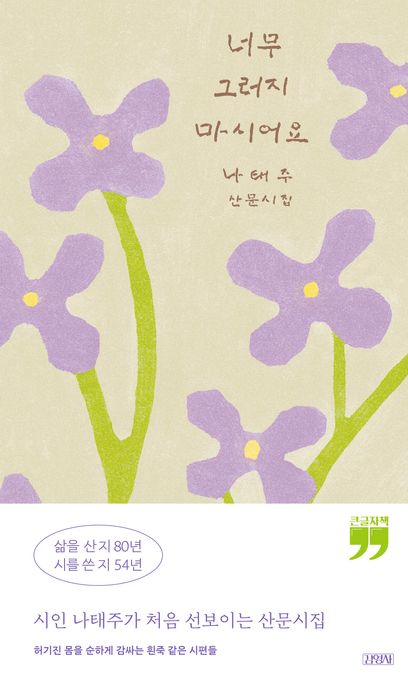 너무 그러지 마시어요 : 나태주 산문시집 : 큰글자책