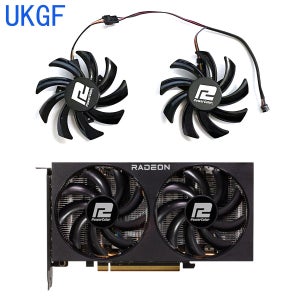 파워컬러 RX 5700 XT 6500XT 6600 6600XT 5700XT 6700 6700XT 파이터용 GPU 선풍기, 85mm 4 핀 T129215SU T129215BU RX5