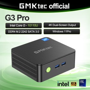 GMKtec NucBox G3 Pro 미니 PC 인텔 코어 I3-10110U DDR4 M.2 2242 SATA 3.0 SSD 윈도우 11 프로 WIFI 6 BT 5.2 4K 듀얼 