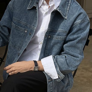 발렌 후드 탈부착 오버핏 청자켓