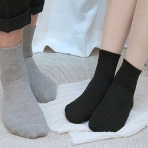 학생 카바 중목 양말 기본 중 고등 흰 검정 발목 골지 양발