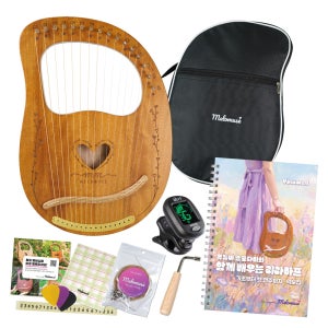 [최저가 보장] 멜로뮤즈 그레이스 리라하프 16현 A급 마호가니 올솔리드 완벽튜닝 / 교재악보 / 튜너사은품