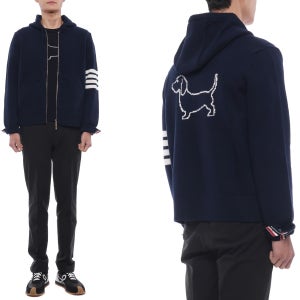 [롯데백화점] 톰브라운 26SS 남성 헥터 인타르시아 울 후드집업 MKT022A Y1029 415 26S LE1221172358