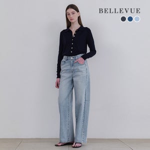 벨뷰 [온플]26SS 레이스 커브드 데님