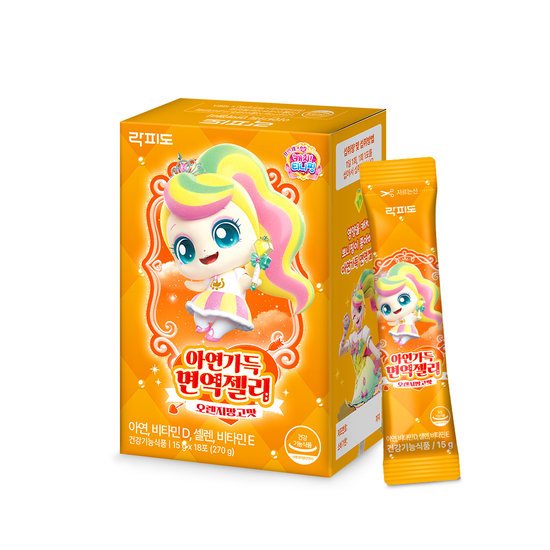 (본사직영) 락피도 캐치티니핑 <b>시즌</b>6 <b>아연</b>가득 면역젤리 (15 g18포) /18일분