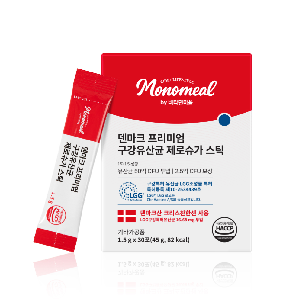 비타민마을 덴마크 프리미엄 구강유산균 제로슈가 스틱 1.5g x 30포, 1개