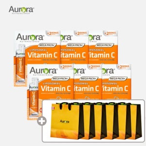 오로라 고함량 리포좀 비타민C 3,000mg (액상, 6달분)+쇼핑백6입 TV상품