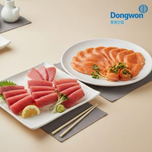 [동원산업] 홈마카세 세트 (돟원훈제연어 180g+참다랑어 뱃살 200g)