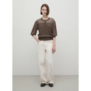 쉬즈미스 [롯데백화점]시스루 배색 7부 가디건_SSKPOP31040