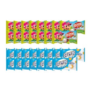 해태 홈런볼 46gX15개+해태 홈런볼 소금우유 49gX15개 (총30개)[해태,홈런볼,초코과자,과자,간식]